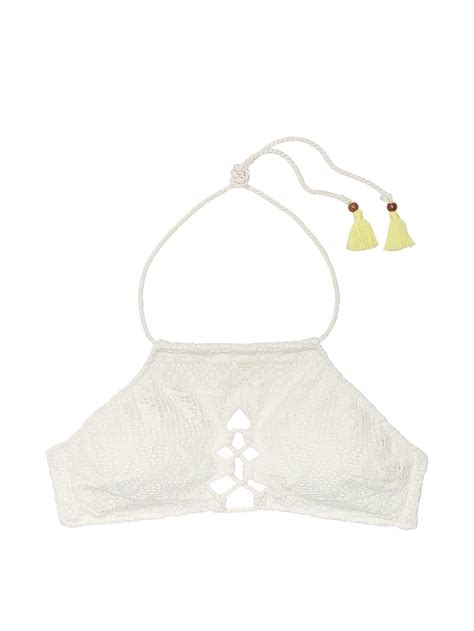 Buy Archives Beach Lace Halter Bralette Bikini Top Coconut White