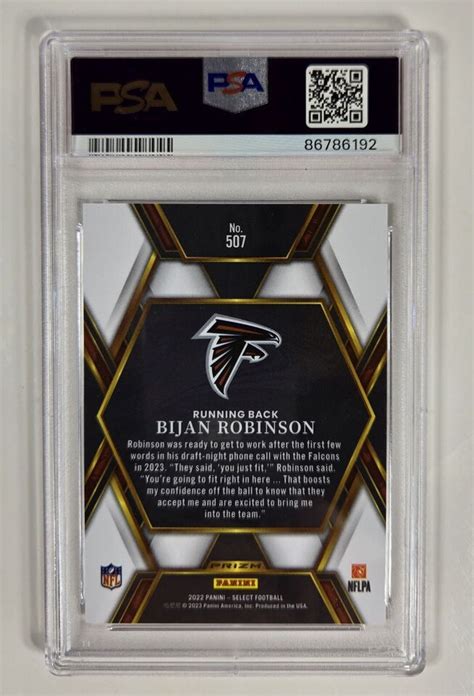 Panini Select Xrc Silver Prizm Bijan Robinson Rookie Rc