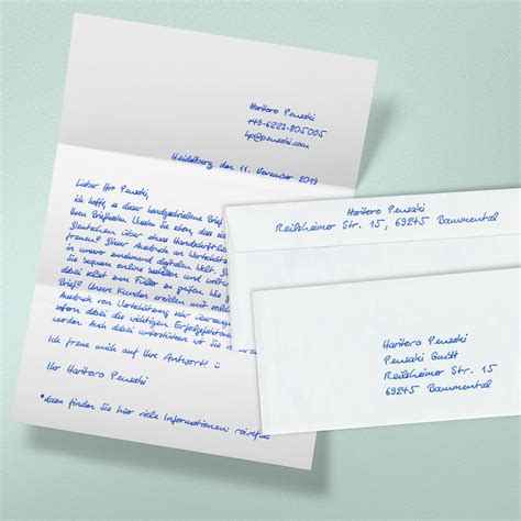 Handgeschriebene Briefe: Einzigartig, schnell aus Deutschland