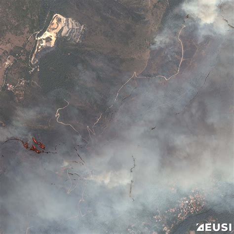 In Photos: Satellite Images Capture Wildfire in Greece