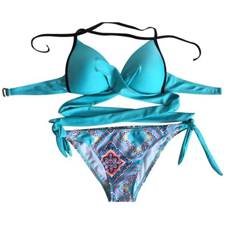 Push Up Padded Bra Print Swimsuit Bathing Sexy Women Bikini Set