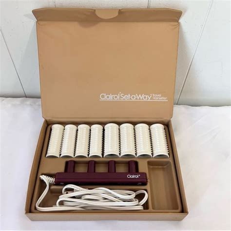 Clairol Hair Vintage Clairol Set A Way Travel Hairsetter 8 Hot Rollers Curlers No Clips