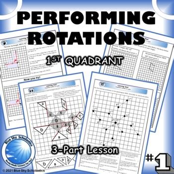 Transformations: Performing Rotations in the 1st Quadrant | TPT