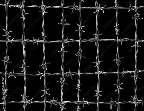 Barbed Wire On A Black Background Stock Photo Image Of Entry Barbed