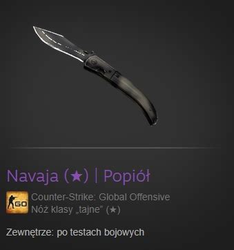 Navaja Popiół FT CS GO SKIN KNIFE NÓŻ Scorched 12693440400