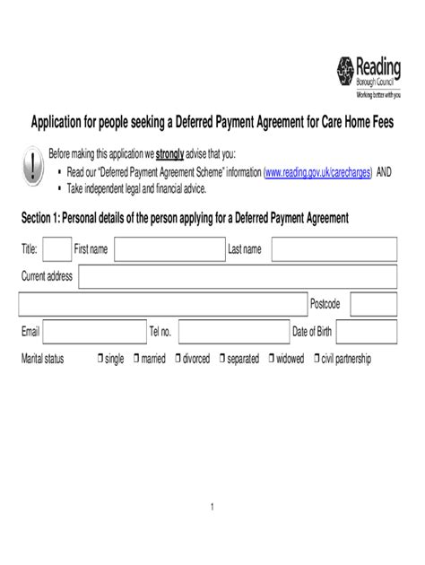 Fillable Online Application For Deferred Payments Scheme Fax Email