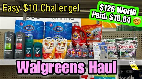 Walgreens Haul Easy 10 Challenge Get 34 Worth For 9 11 Tax 3 5