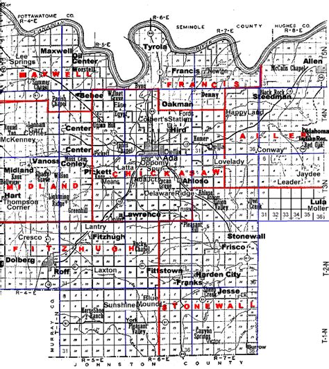 Pontotoc Co. Map