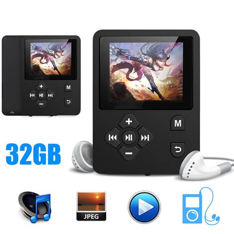TSV MP3/MP4 Player, Support Photo Viewer, Expandable Up to 32GB, Mini ...