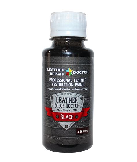 Полиуретановая краска для кожи Leather Color Doctor, черный цвет, 125 ...