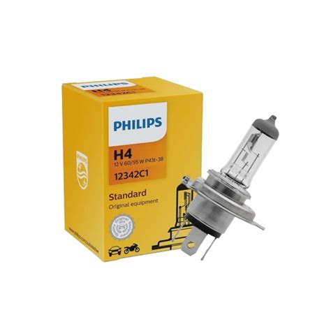 Lampada Farol H4 12V 60 55W P43T Universal PHILIPS Samarc Auto Peças