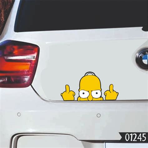 Vinilo Para Auto Homero Simpson Calco Sticker Cuotas sin interés