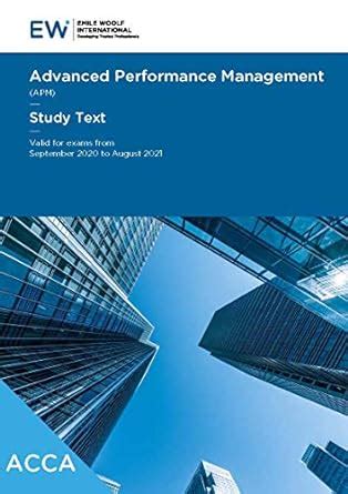 Acca Advanced Performance Management Apm Study Text Ebook