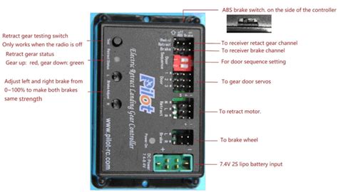 Pilot Rc Electric Retract Landing Gear Breaks Controller Rc Planes