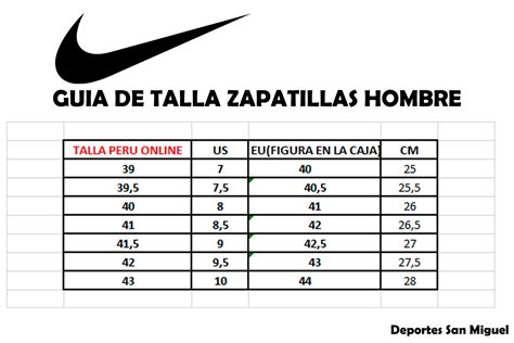 Tallas De Zapatillas Deportivas Por Marca