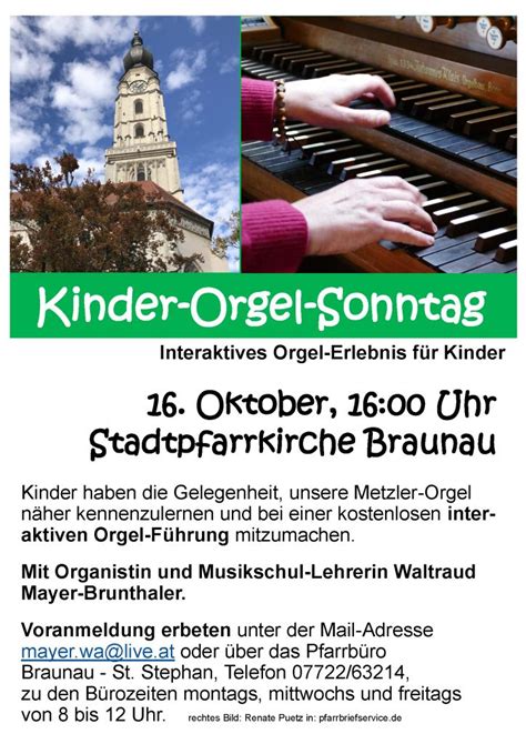 Stadtpfarrkirche St Stephan Kinder Orgel Sonntag Braunau Simbach Inn