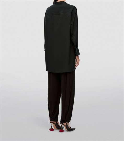 Loewe Silk Asymmetric Shirt Harrods Us