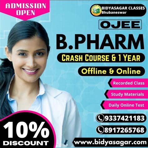 Best Ojee B Pharma Entrance Coaching In Bbsr Bidyasagar Classes