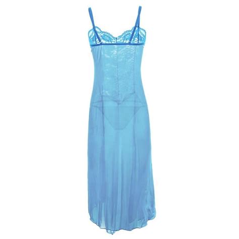 Lingerie femme Sexy Girl taille haute string slip culotte dentelle sous vêtements Le noir Bleu