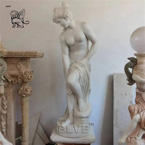 Life Size Garden Stone Carvings Home Decor Sculpture Marble Naked Woman