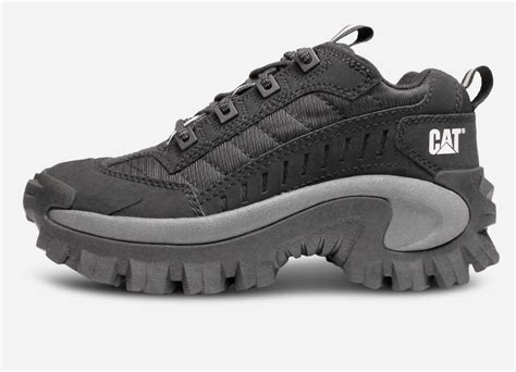 All Black Mens Caterpillar Chunky Intruder Trainers