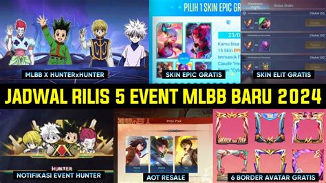 BOCORAN JADWAL RILIS 5 EVENT MLBB 2024 EVENT MLBB X HUNTER EVENT AOT