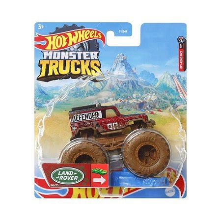 Hot Wheels Monster Trucks 1 64 Land Rover Defender FYJ44 Mattel Real Brinquedos