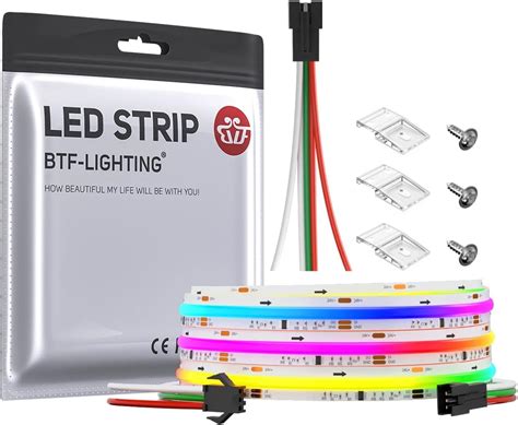 BTF LIGHTING FCOB SPI RGB flessibile striscia LED ad alta densità COB