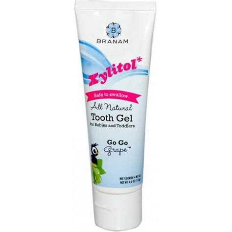 Branam Oral Health Xylitol Tooth Gel For Babies And Toddlers Go Go Grape