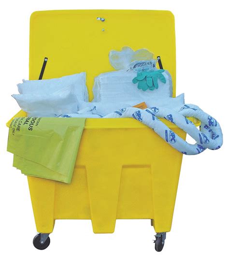 Brady Spc Absorbents 134 Gal Volume Absorbed Per Kit 3 Nitrile Gloves Goggles Spill Truck