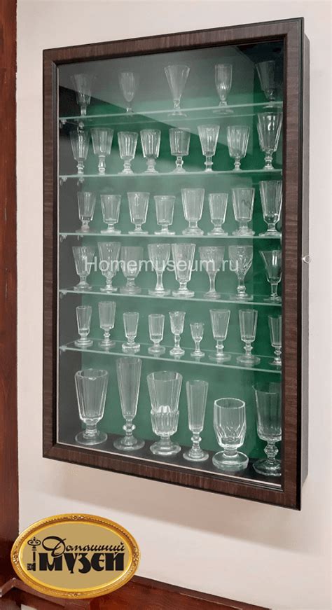 Витрина для рюмок и бокалов, 80 см x 50 см, настенная, книжная ...