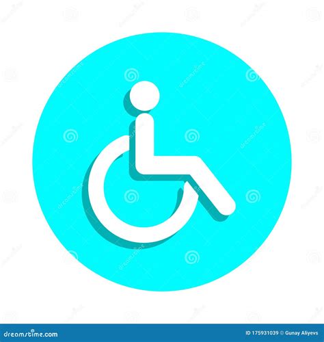 Badge Of A Disabled Person Badge Icon Simple Glyph Flat Vector Of Web