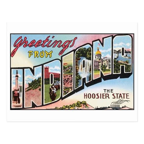 Vintage Indiana Postcard Zazzle