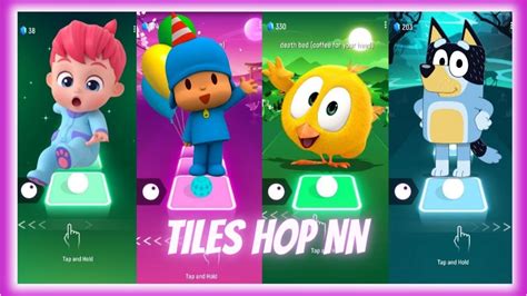 Bebefinn Vs Pocoyo Vs Tipu Touhukas Vs Bluey Tiles Hop Mp4 YouTube