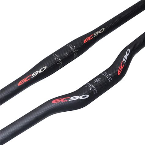 EC90 all Carbon MTB bicycle handlebar 3K fiber mountain bike riser handlebar 31.8mm flat ...