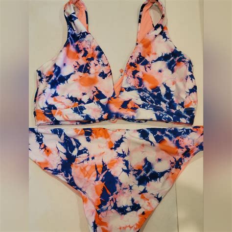 Maaji Marble Allure 4 Way Reversible Bikini Tie Dye L Gem