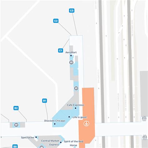 Chicago Midway Airport MDW Concourse A Map