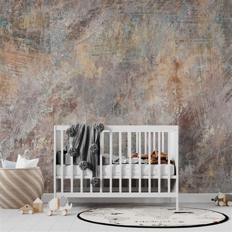 Peel And Stick Concrete Wallpaper Self Adhesive Modern Etsy