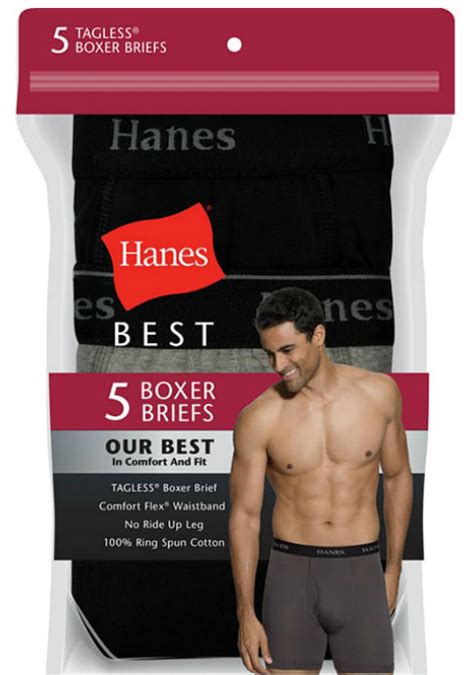 Sam's Club Members: 5-Pack Hanes Men's Best 100% Cotton Boxer Briefs ...