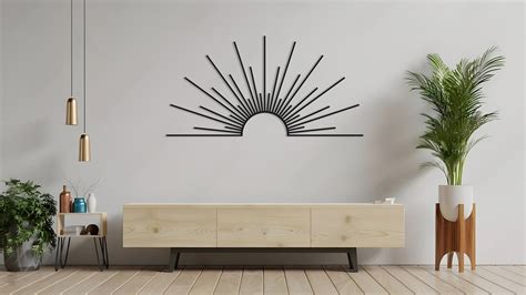 Sun Metal Wall Decor, Modern Sun Art, Sun Decor, Sunrise, Sunrise Art ...