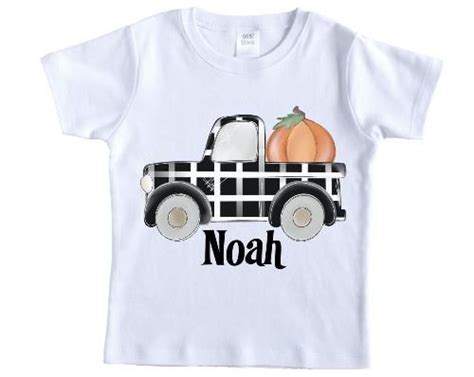 Fall Checkered Truck Personalized Shirt Handmade Shopsmall