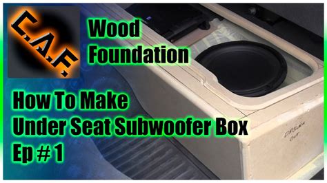 Under Seat Subwoofer Box Enclosure Video 1 Wood Foundation YouTube