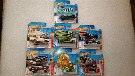 Lot 7 Cars Hot Wheels With Treasure Mark 1 64 Chevy Camaro Special Edition Toyota Land
