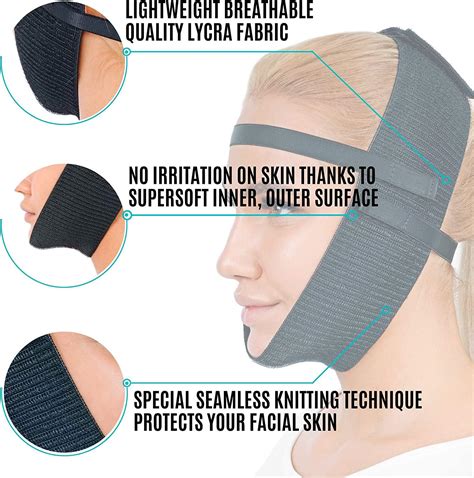 Post Surgery Chin Compression Garment - Chin Strap Band for Face Lift ...