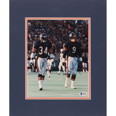 Walter Payton And Jim Mcmahon Signed Chicago Bears 125x145 Custom Matte