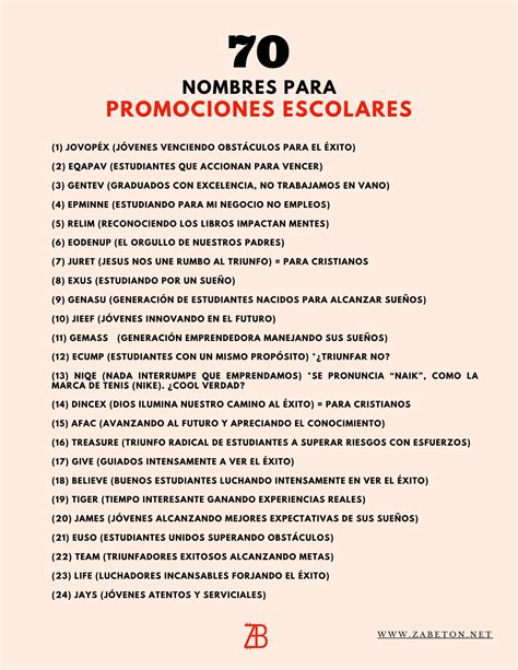 Nombres De Promociones Inicial Primaria Secundaria Riset