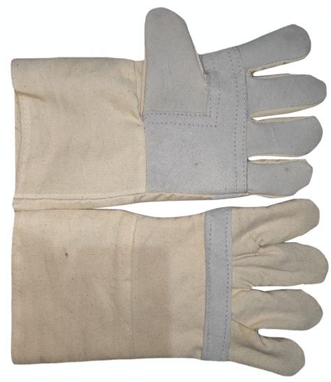 Unisex Leather Cotton Industrial Heavy Duty Safety Gloves Inches