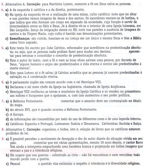 Exercicios Sobre Reforma Protestante 7 Ano Com Gabarito