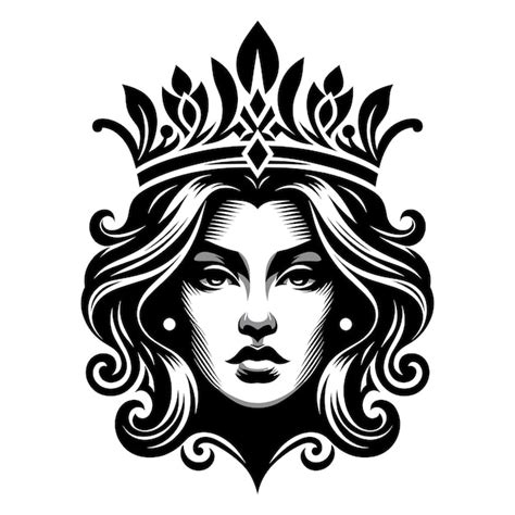 El Logotipo De La Cara De Belleza Monocrom Tica De Resplandor Gracioso