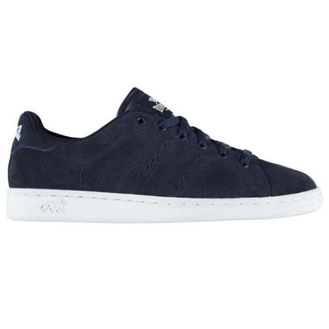 Lonsdale Leyton Baskets En Cuir Hommes Bleu Marine Suede Cdiscount